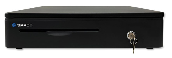 Денежный ящик SPACE 410R  автомат., 400*405*88, черный, большой SPACE - торговое оборудование.